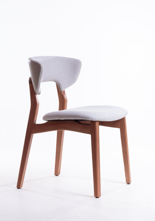 Silla Adara con Brazo Madera Asiento de Metal Negro Mate Dorado Tapizado Tela BR6000