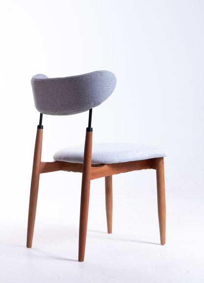 Olivia Stool Wood 20 Hexagonal Straw Backrest Upholstered Fabric Seat AQ8014