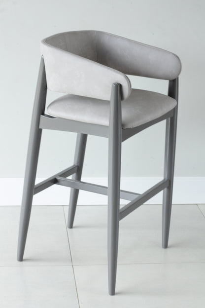 Banqueta Isabely Madeira Fendy Assento Tecido AA9010