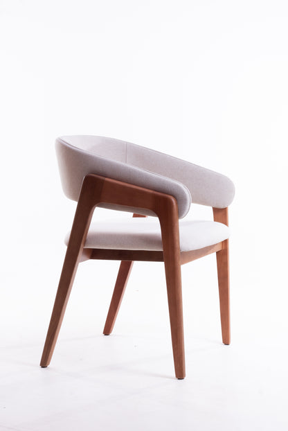 Cadeira Lorena Madeira 50 Assento e Encosto Estofado Tecido BS709