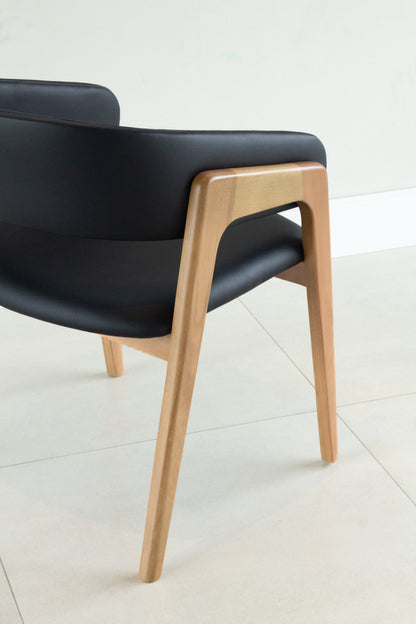 Cadeira Lorena Madeira 50 Assento e Encosto Estofado Tecido AB1017