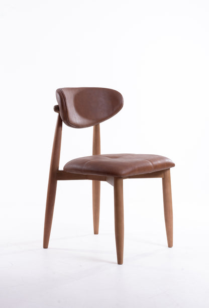 Cadeira Ana Madeira 20 Assento Estofado Tecido AB1016