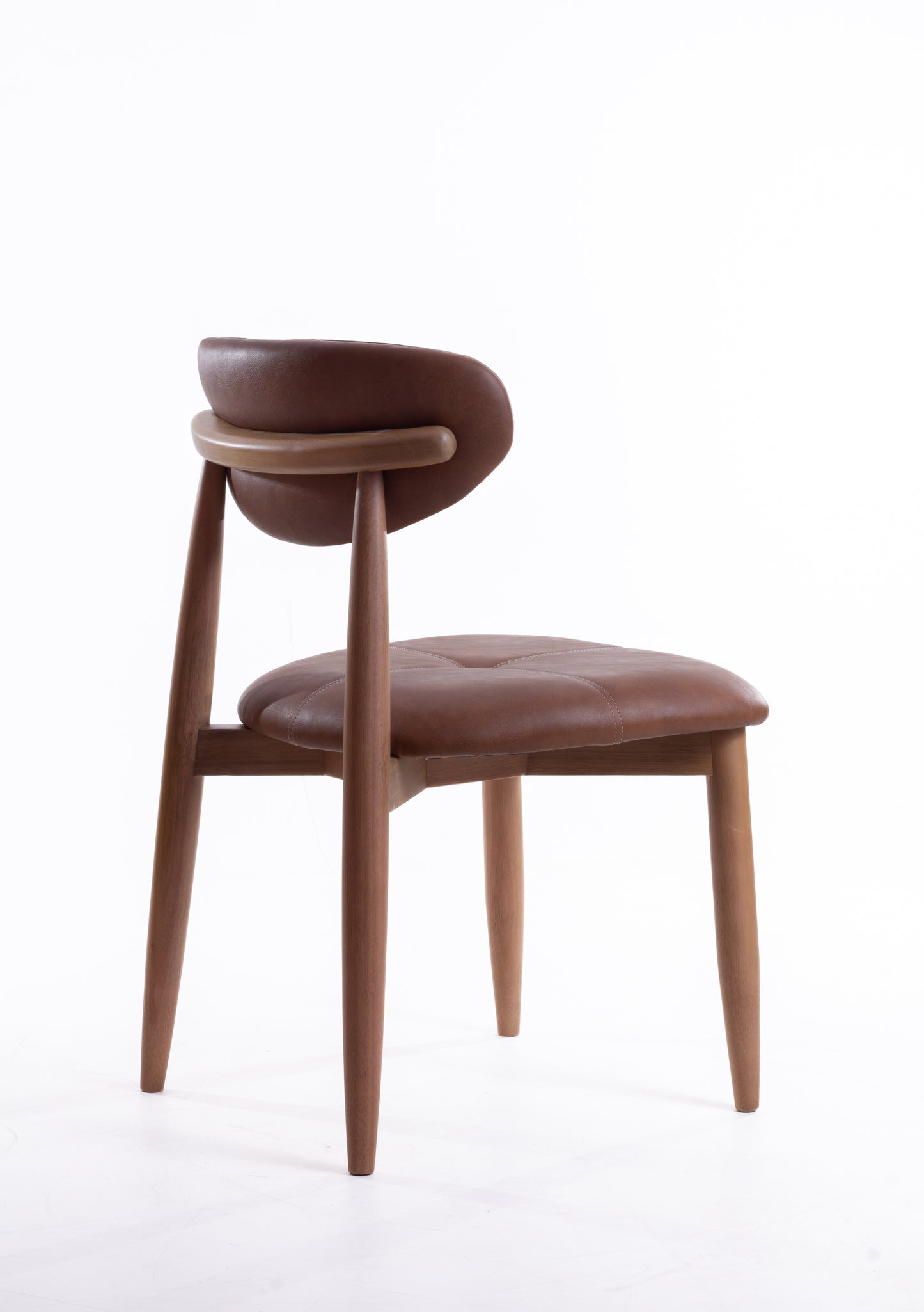 Cadeira Ana Madeira 20 Assento Estofado Tecido AB1016