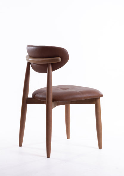 Cadeira Ana Madeira 20 Assento Estofado Tecido AB1016