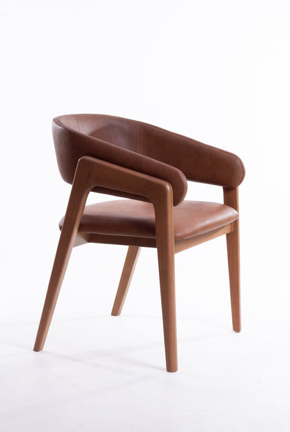 Cadeira Lorena Madeira 50 Assento e Encosto Estofado Tecido AB1016