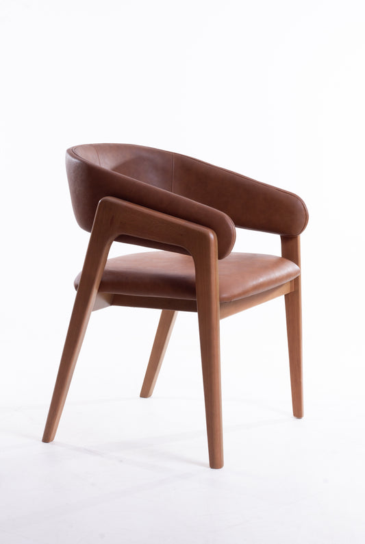 Cadeira Lorena Madeira 50 Assento e Encosto Estofado Tecido AB1016