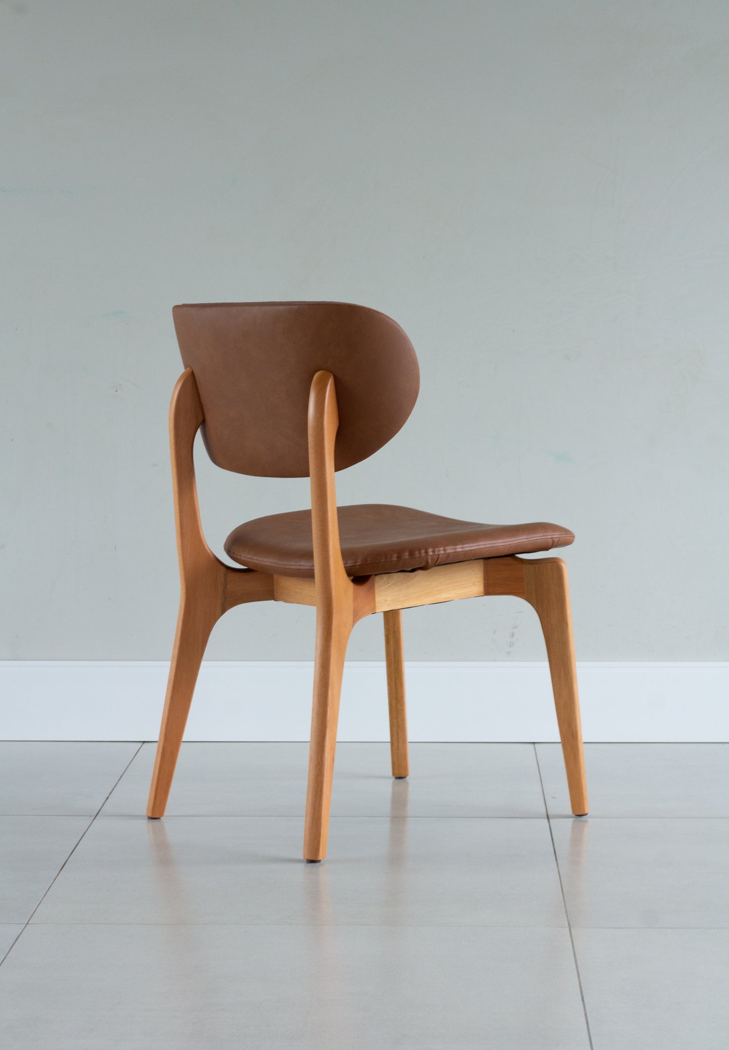 Elis Chair Wood Paint 60 Seat Upholstered Fabric AB1016