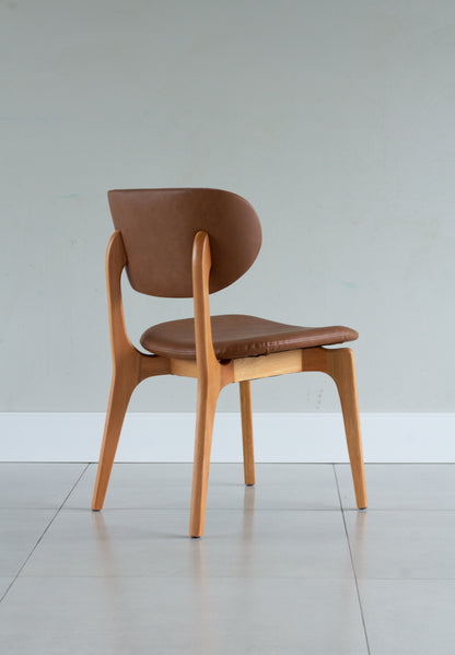 Elis Chair Wood Paint 60 Seat Upholstered Fabric AB1016