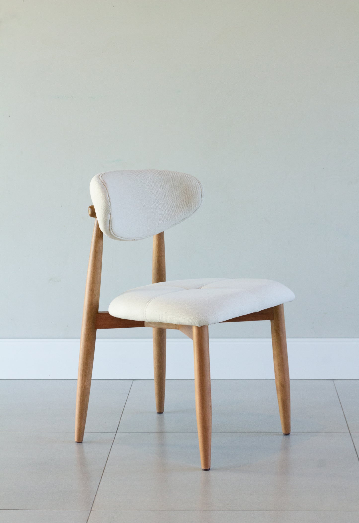 Ana Wooden Chair 60 Upholstered Seat Fabric BR6001