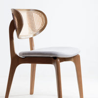 Silla de pintura de madera Elis 60 asientos tapizada en tela AB1016