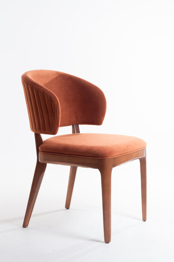 Cadeira Ester Madeira Pintura 20 Assento Estofado Tecido AB1030