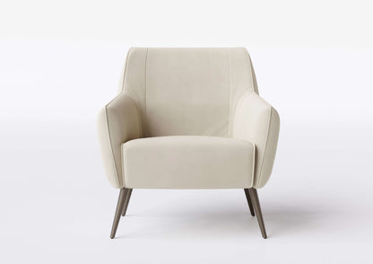Poltrona Jade Estofado Linho Claro