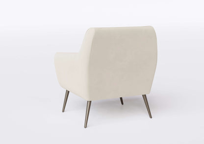 Poltrona Jade Estofado Linho Claro