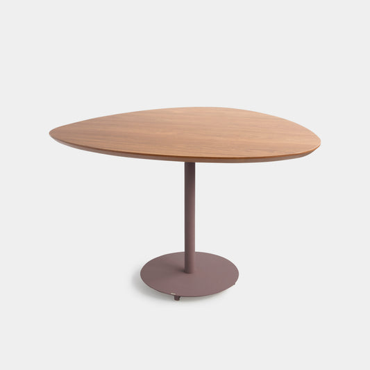 Mesa de Jantar Orgânica Laminada Cor Atlântica Alumínio Cor Rubi 120x110cm