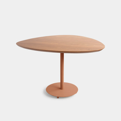 Organic Laminated Dining Table Atlantic Color Aluminum Terracotta Color 120x110cm
