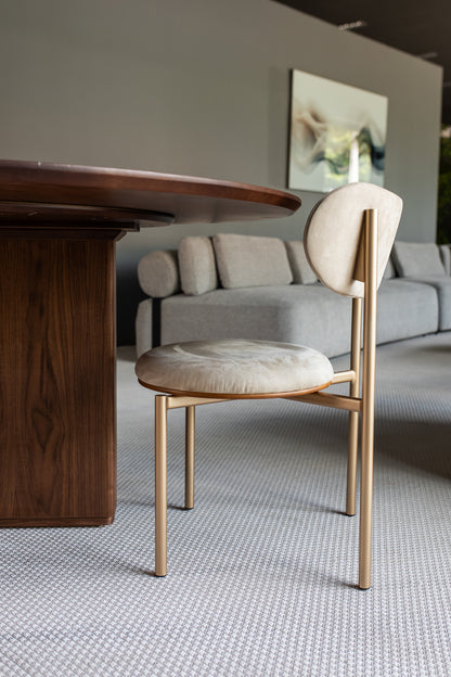 Cadeira Fiori Aço Dourado Tecido A