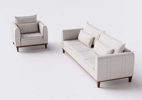 Ambiente 2 com Sofá Lorenzo 270cm Estofado Sued Veludo 148
