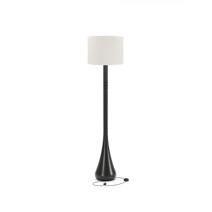 Lámpara Dubai Madera Lacada Negra con Blanco