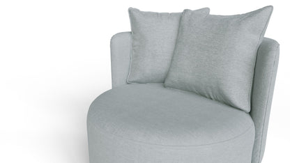 Sillón Luna Base Giratoria Tapizado Lino Zafiro AA346