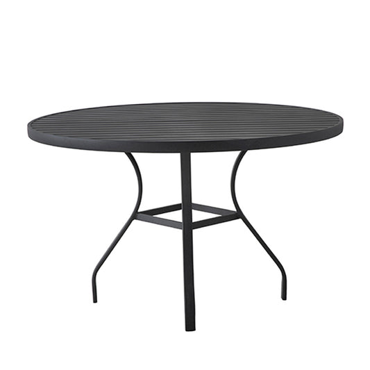 Mesa Redonda Nacional 120cm Aluminio Color Negro