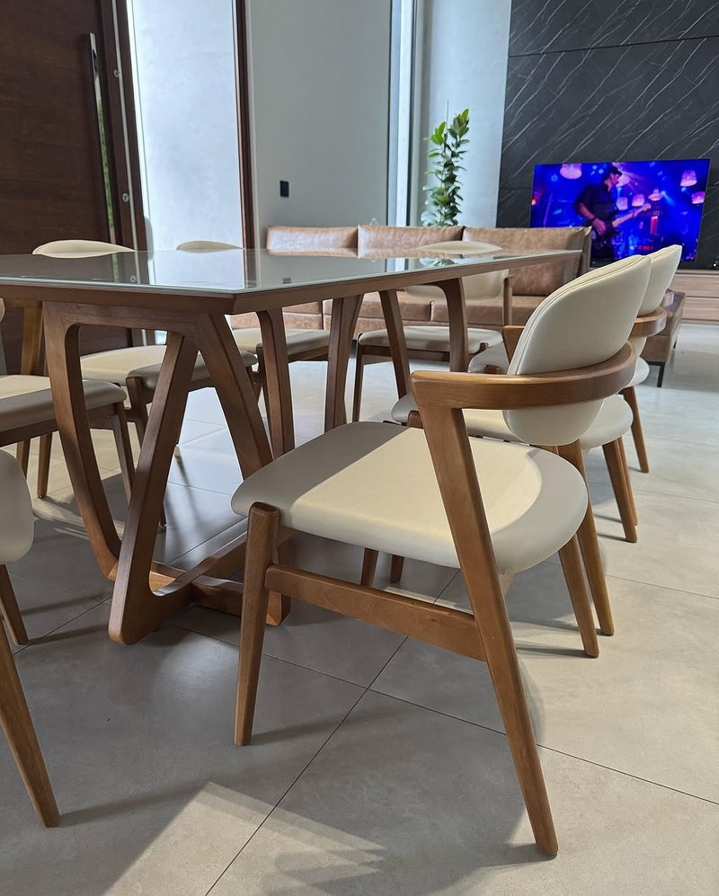 Sala de Jantarcontemporâneo—Projeto Cadeira Verona e Mesa Adele— Toth Móveis