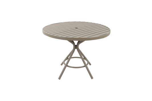 Mesa Redonda Beirut 100cm Aluminio Color Beige Lamas