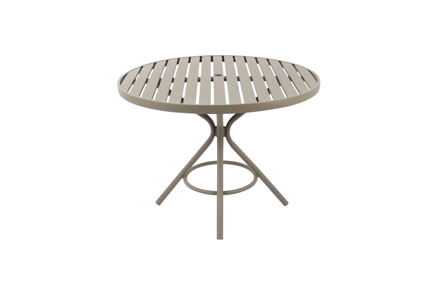 Mesa Redonda Beirut 100cm Aluminio Color Beige Lamas