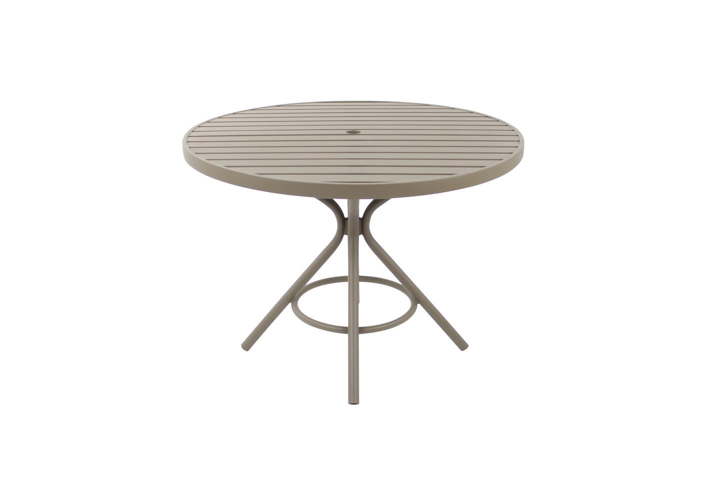 Mesa Redonda Beirut 100cm Aluminio Color Beige Lamas