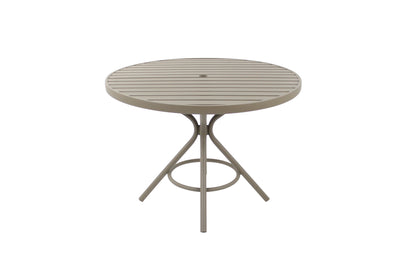 Mesa Redonda Beirut 100cm Aluminio Color Beige Lamas
