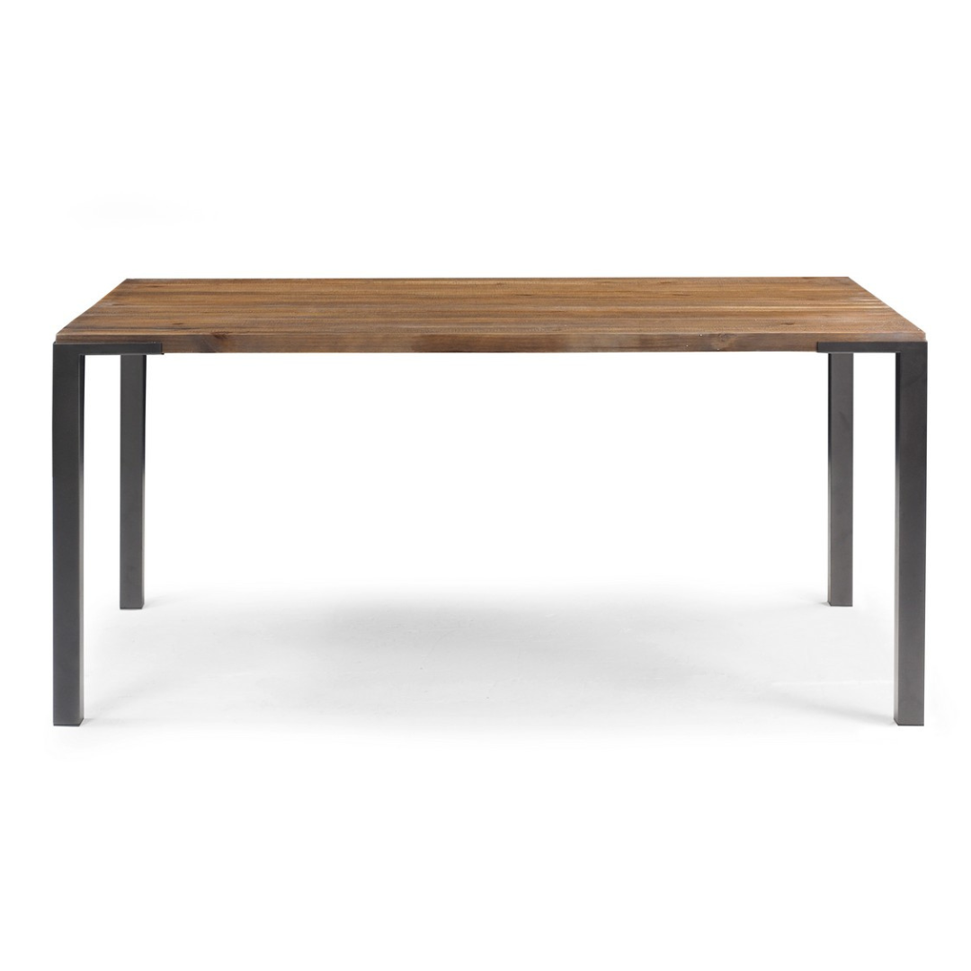 Mesa de comedor Madison Light de madera maciza y metal 140x80x75cm - 4 plazas