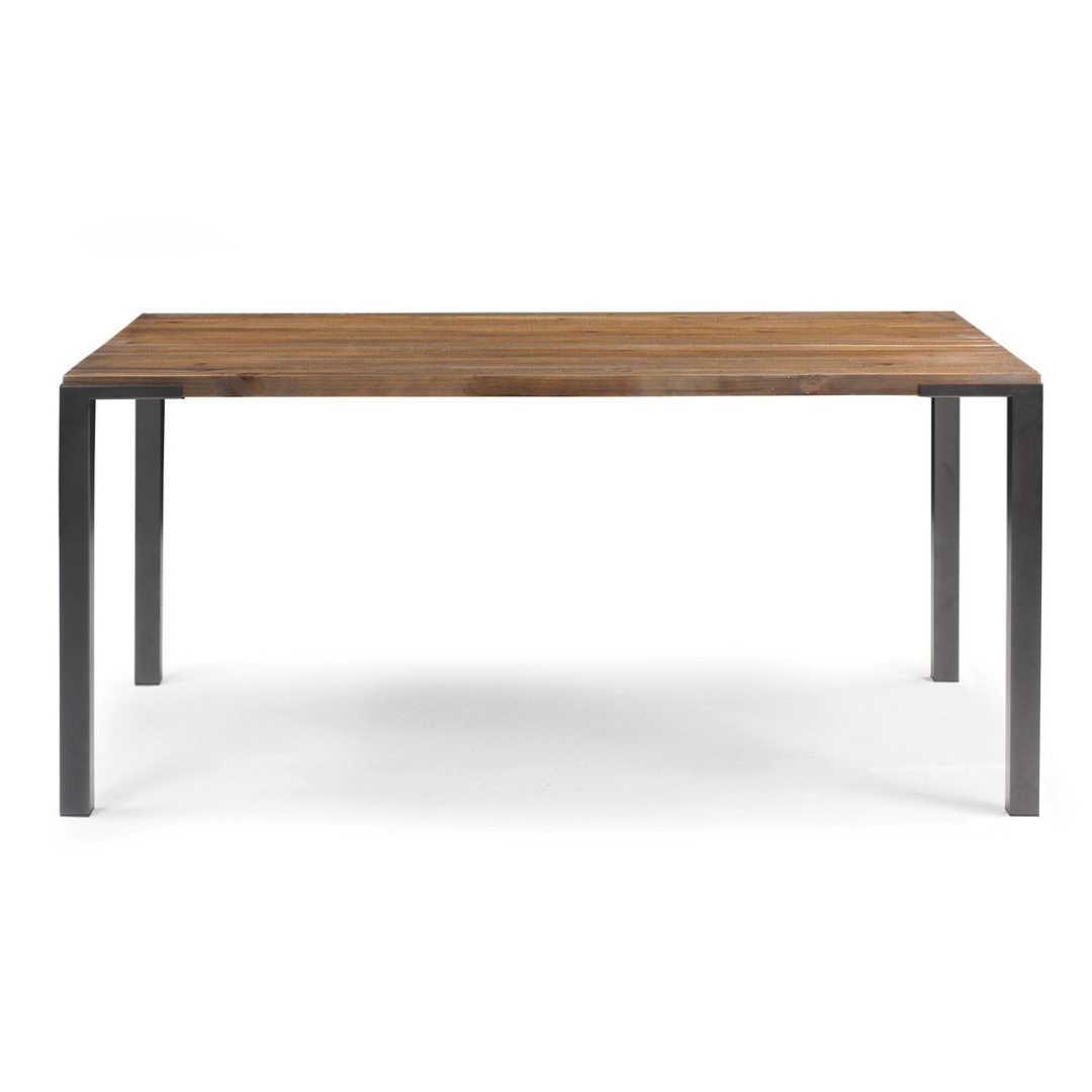 Mesa de Jantar Madison Light Madeira Maciça e Metal 140x80x75cm - 4 lugares