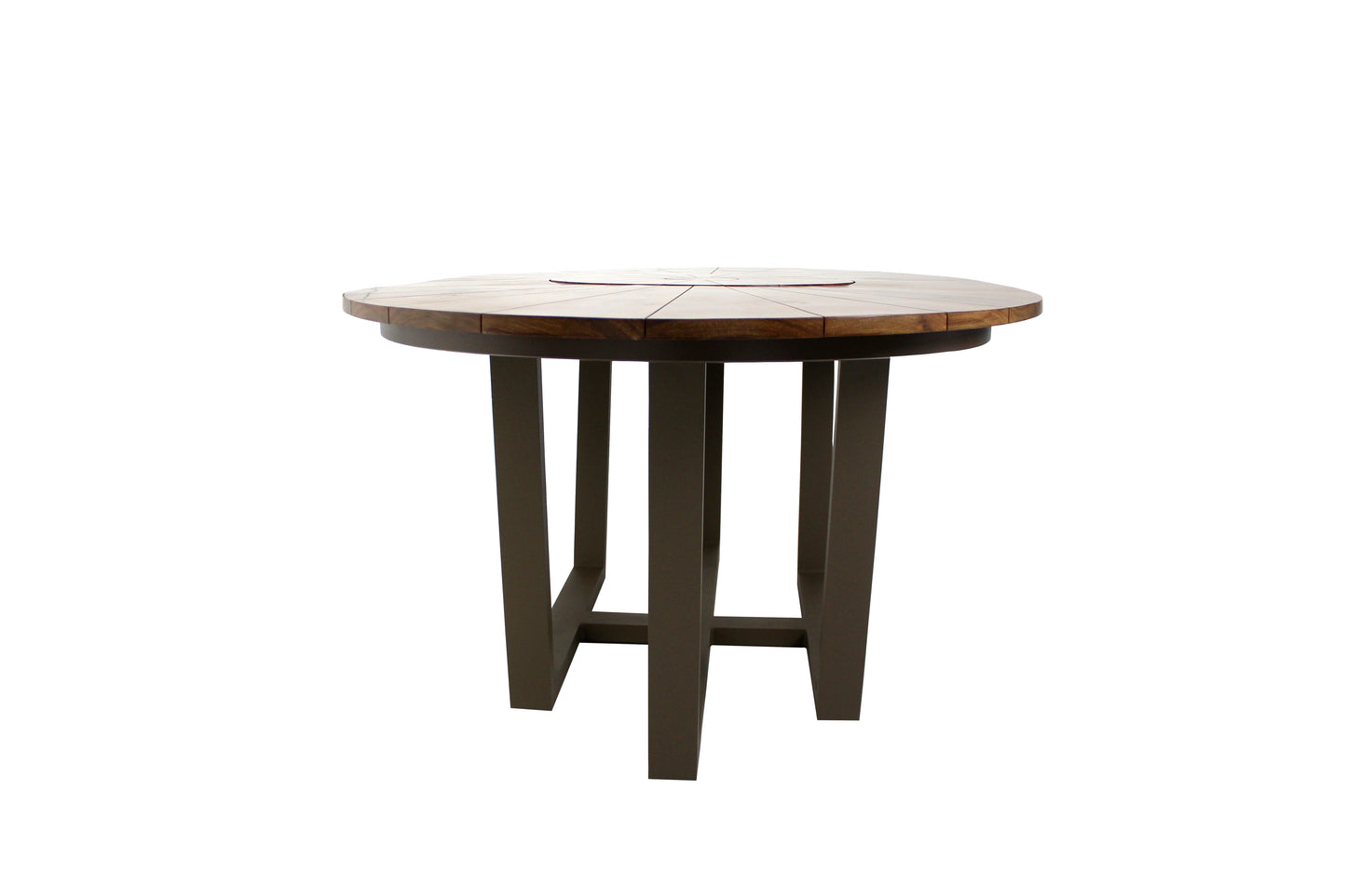 Mesa Ovalada Diamantina con Plato Giratorio 230x120cm Madera Cumarú