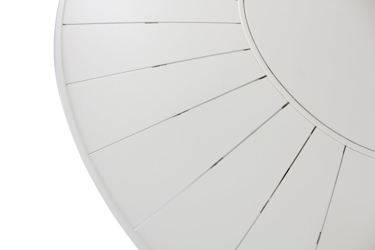 Gramado Round Table with 150cm Turntable, Aluminum, Beige Color