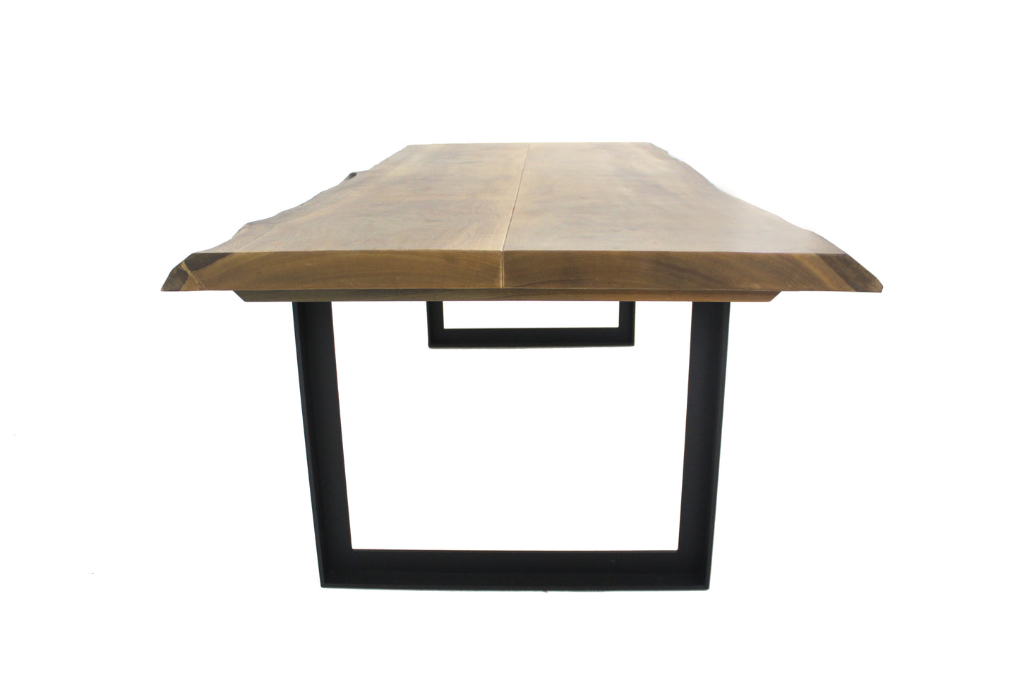 Ettore Dining Table Pequiá Wood Top Solid Aluminum Base Black Color