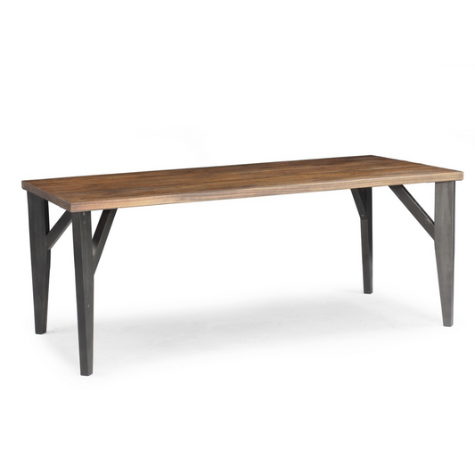 Mesa de comedor de madera maciza 190x90x75cm - 6 plazas
