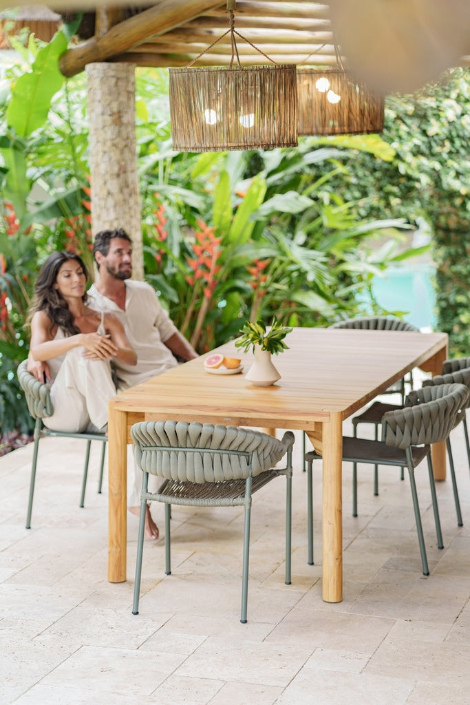 Cadeira Valentina Alumínio Cor Cinza e Corda Náutica e Tricô Náutico Cor Rami