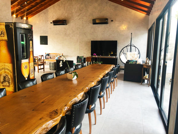 Ambiente 4 com Cadeira Bianca Madeira Cor Pinhão Assento Estofado PU Preto