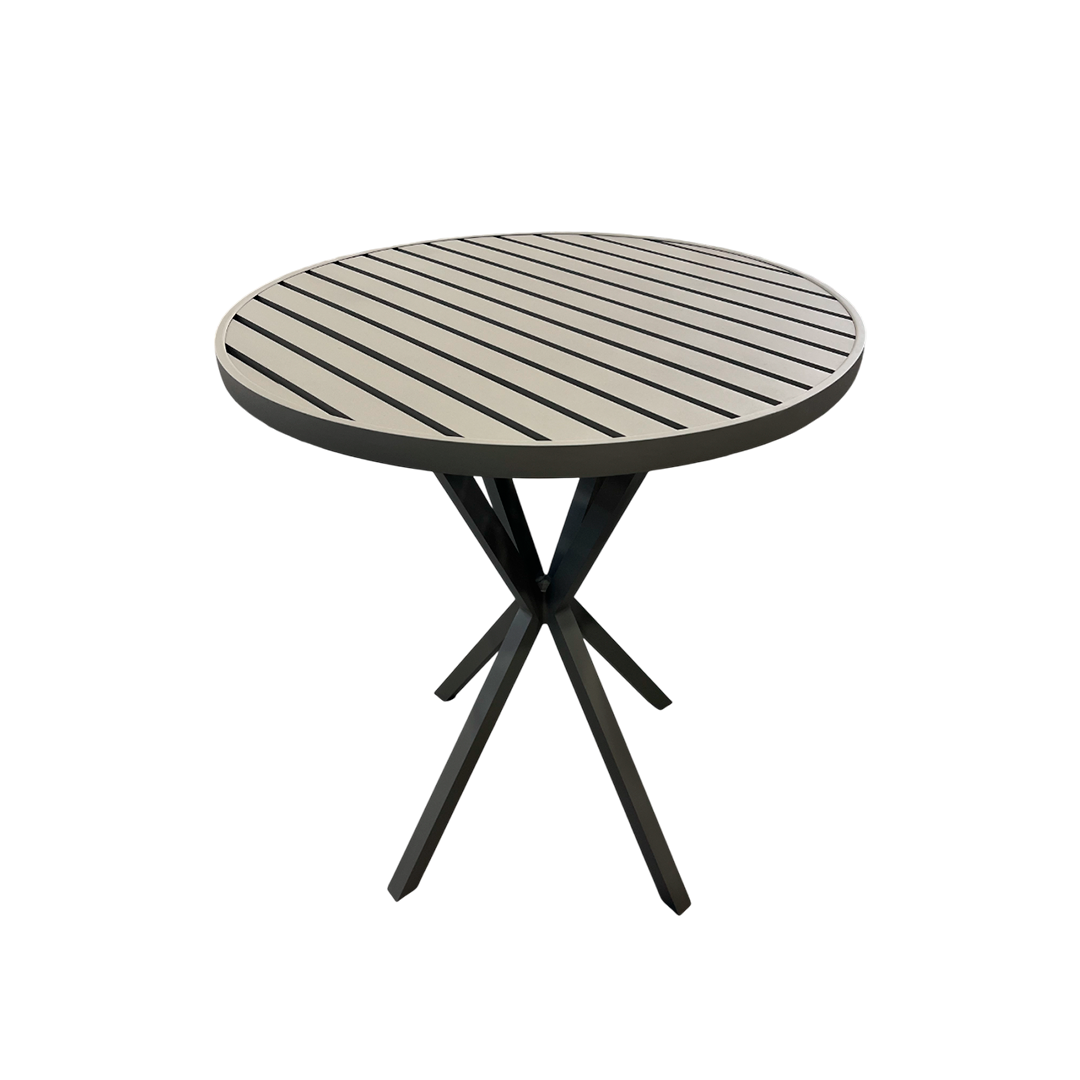 Mesa Bistrô Gramado 90cm Alumínio Cor Fendi