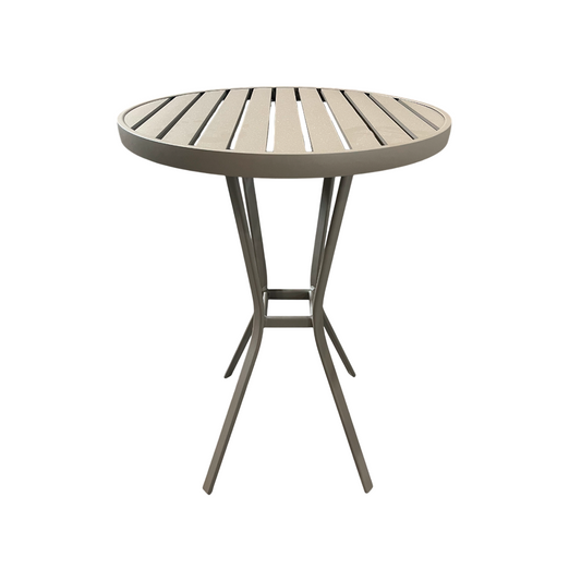 Mesa Bistrô Redondo Dubai 60cm Alumínio cor Fendi