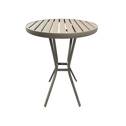 Mesa Bistrô Redondo Dubai 60cm Alumínio cor Fendi