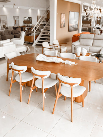 Brigitte Dining Table 220x110cm Wood - 8 Seats