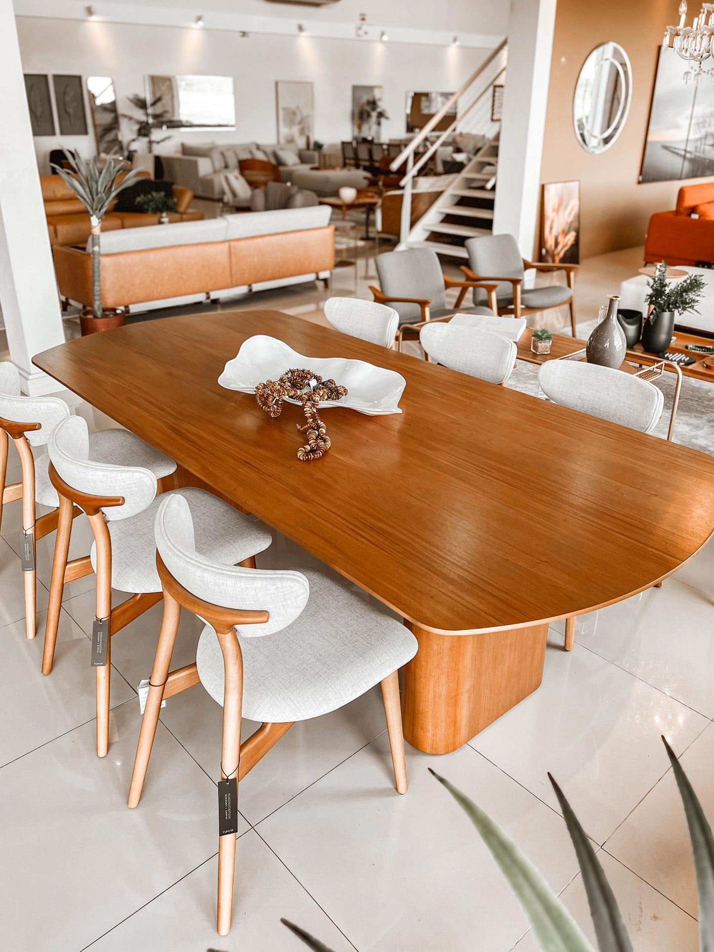 Brigitte Dining Table 220x110cm Wood - 8 Seats