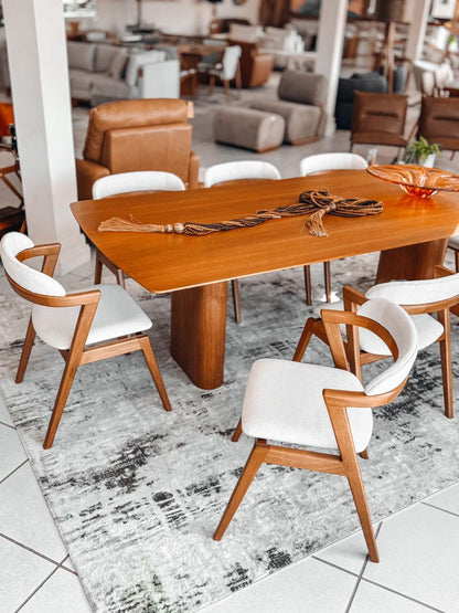 Brigitte Dining Table 220x110cm Wood - 8 Seats