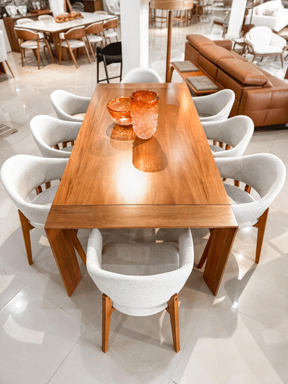 Mesa de Jantar Catania Madeira Cor Jequitibá BN 280x120cm