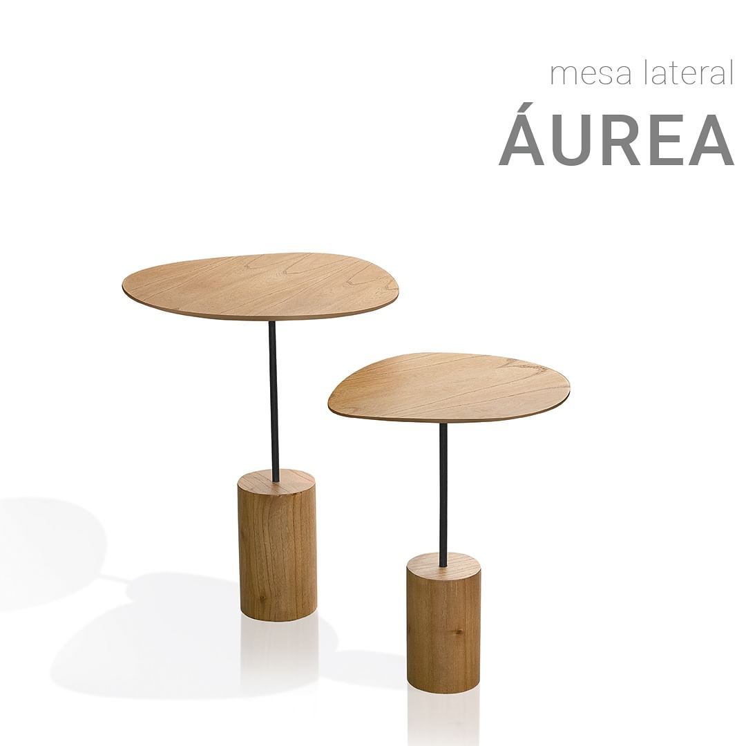 Áurea Mesa Auxiliar Canela Madera Ébano 25x25x50cm