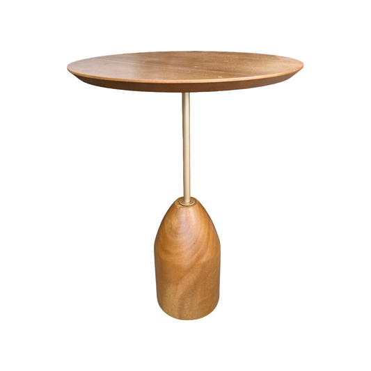 Mesa Lateral Cone Alta Madeira cor Mel 44x59cm