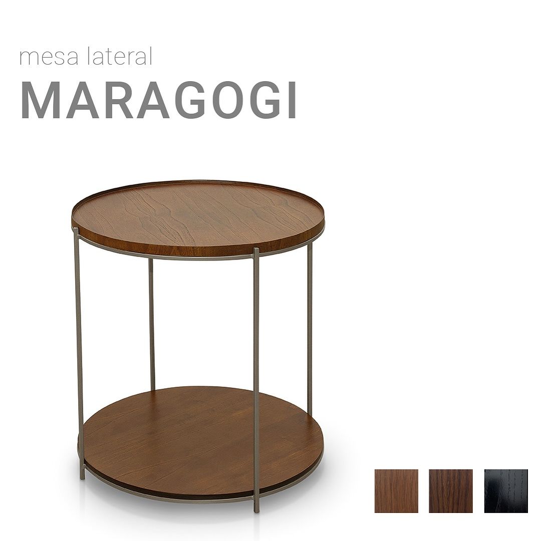 Mesa Auxiliar Maragogi Madera Natural Canela