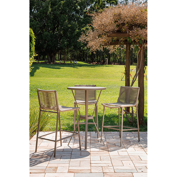 Ambiente 1 com Mesa Bistro Light Star Color Aluminio Fendi