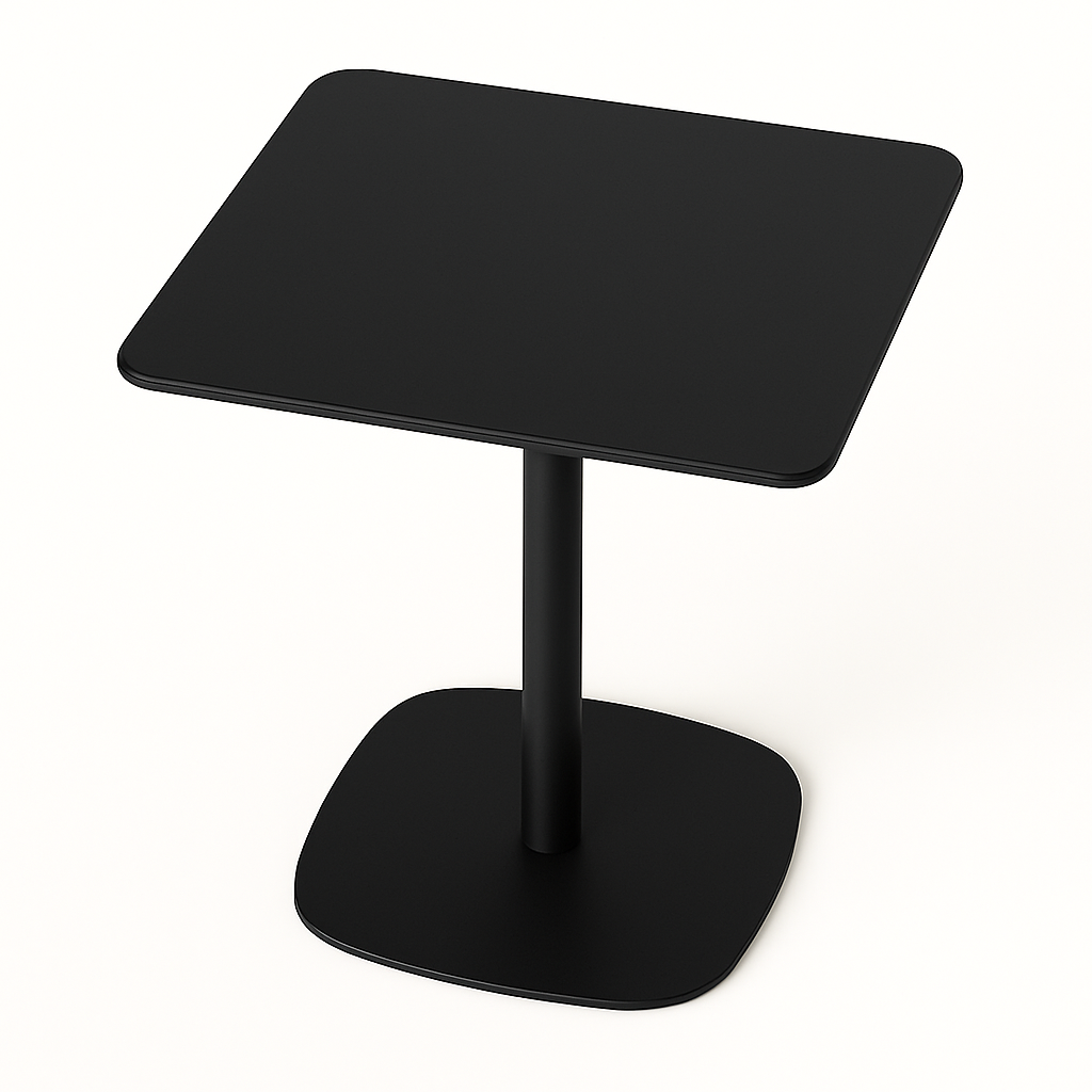 Mesa Lateral Oreo Quadrada em Alumínio Preto Cores Personalizáveis
