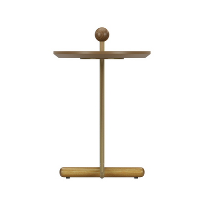 Ferrara Side Table Cinnamon Wood Carbon Steel Color FR-20